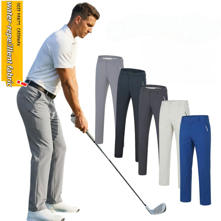 Men's Golf Pants, Summer Sweat-Absorbing Breathable Golf Trousers