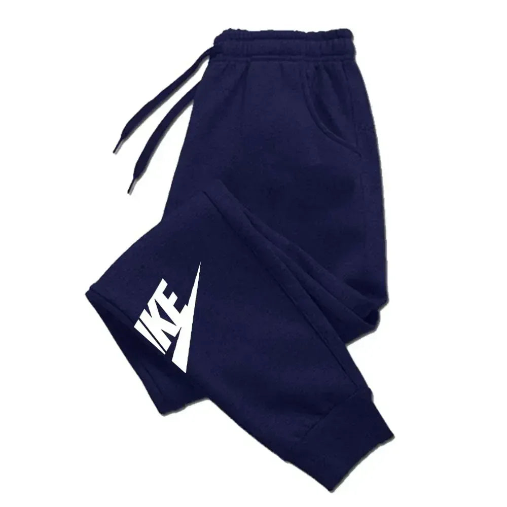 KissICON Men's printed pants, autumn and winter men's and women's running pants, sportswear and casual pants, fitness and gym sportswear