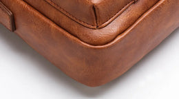 KissICON Men's Vertical Crossbody – PU Leather Shoulder