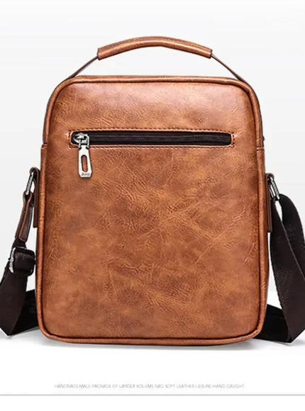 KissICON Men's Vertical Crossbody – PU Leather Shoulder