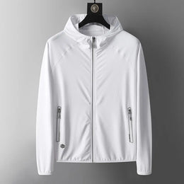 KissICON Men White / XXL UPF 50 Ice Silk Sun Hoodie Lightweight UV Protection