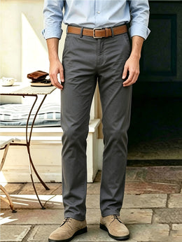 KissICON Mens AllSeason Stretch Chino Suit Trousers