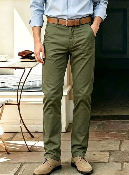 KissICON Mens AllSeason Stretch Chino Suit Trousers