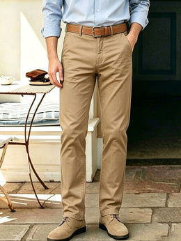 KissICON Mens AllSeason Stretch Chino Suit Trousers