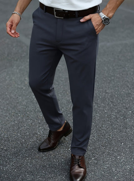 KissICON Mens AllSeason Stretch Dress Pants Slim Fit Comfort