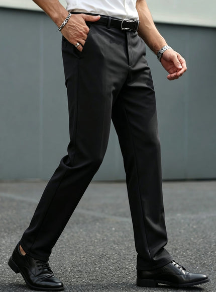 KissICON Mens AllSeason Stretch Dress Pants Slim Fit Comfort