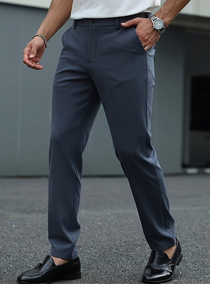 KissICON Mens AllSeason Stretch Dress Pants Slim Fit Comfort