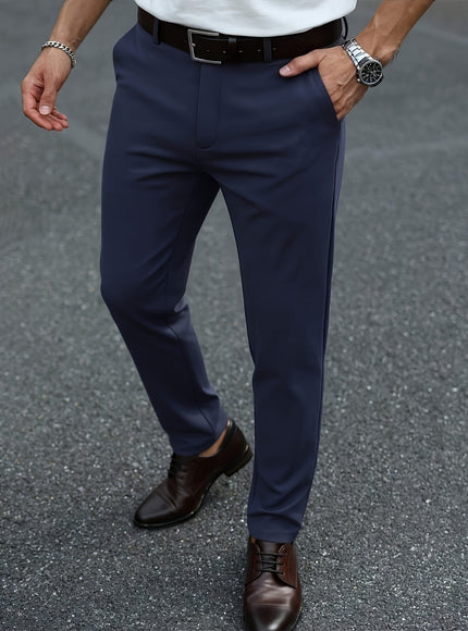 KissICON Mens AllSeason Stretch Dress Pants Slim Fit Comfort