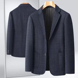 KissICON Mens British Style Business Casual Four Seasons Blazer