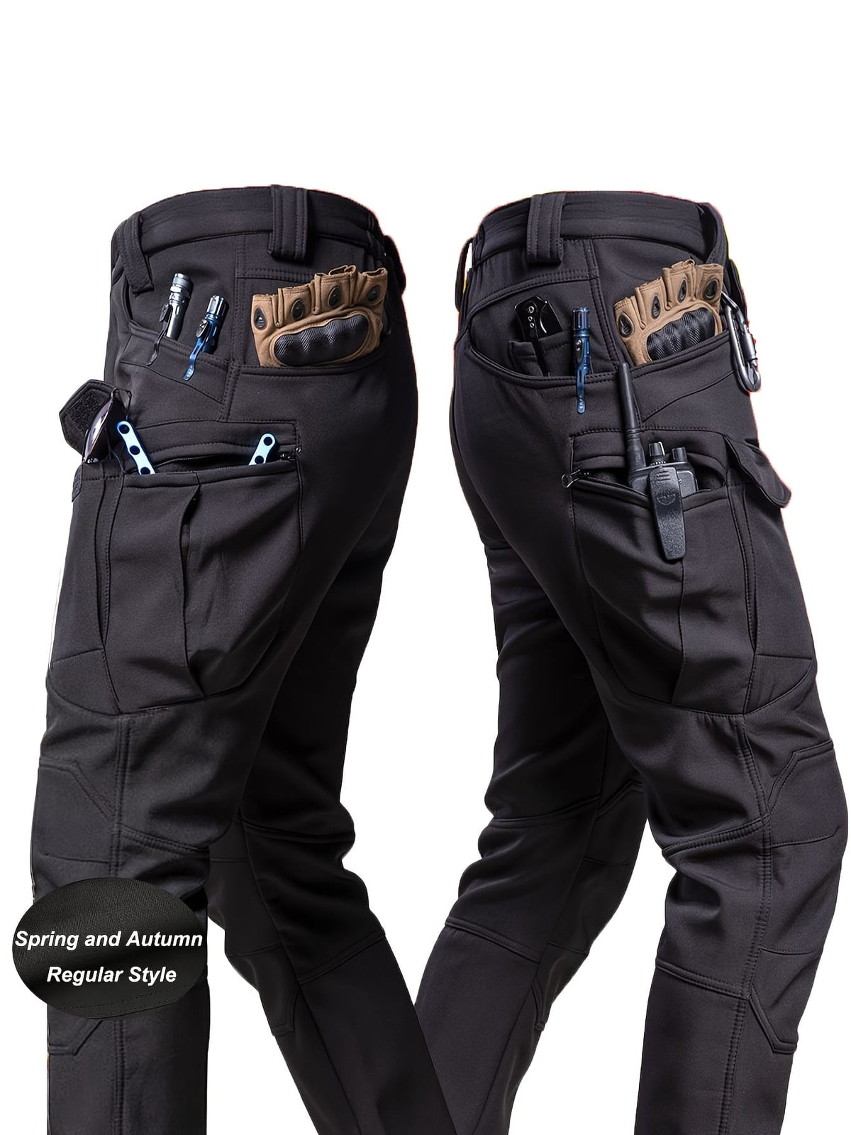 KissICON Mens Durable OffRoad Cargo Pants SpringAutumn Utility Trousers