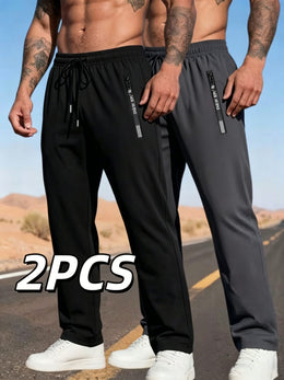 KissICON Mens Lightweight Loose Fit QuickDry Casual Summer Pants