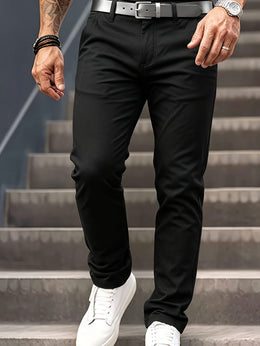 KissICON Mens Lightweight WrinkleFree Casual Dress Pants for Commuting