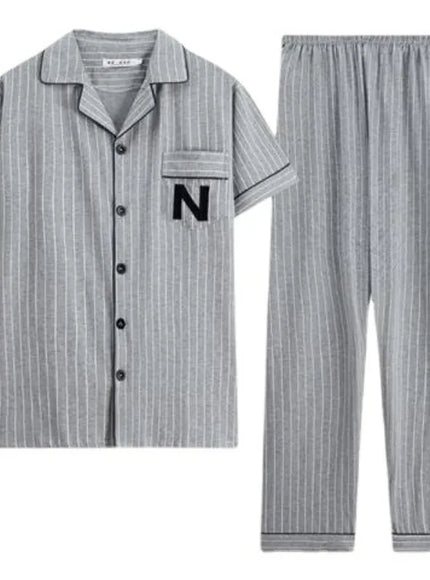 KissICON Mens Plus Size Cotton PJs Sleepwear  Loungewear Set