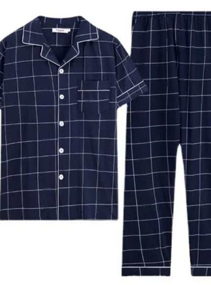 KissICON Mens Plus Size Cotton PJs Sleepwear  Loungewear Set