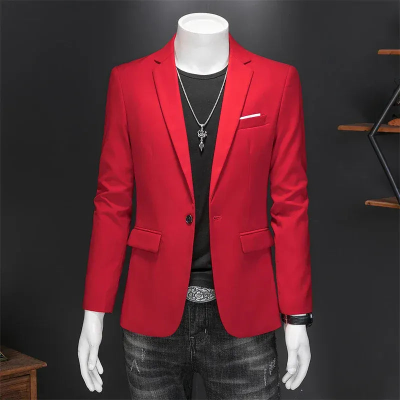 KissICON Mens Slim Fit Casual Fashion Wedding Tuxedo Blazer