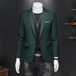 KissICON Mens Slim Fit Casual Fashion Wedding Tuxedo Blazer