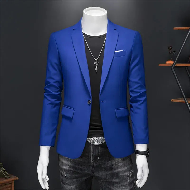 KissICON Mens Slim Fit Casual Fashion Wedding Tuxedo Blazer