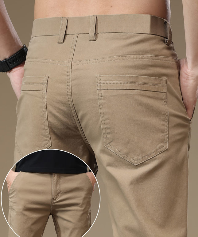 KissICON Mens Slim Fit Stretch Business Casual Pants