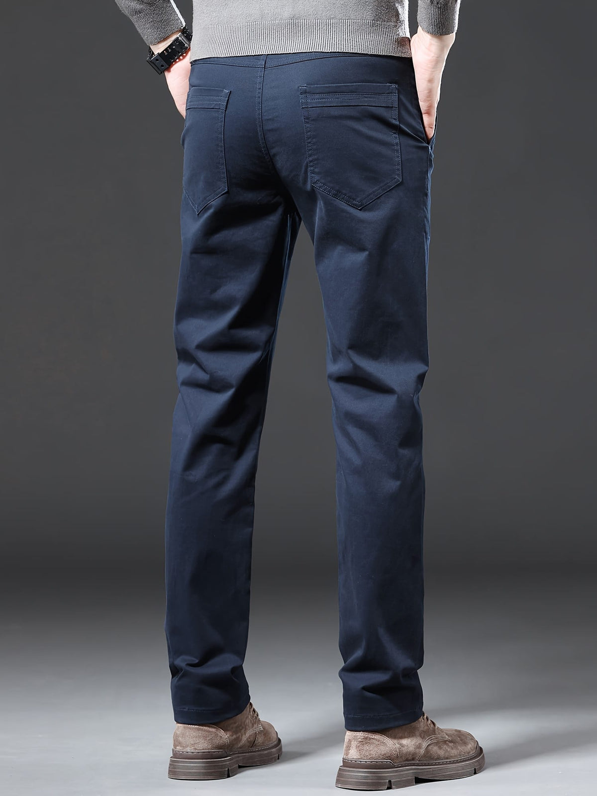 KissICON Mens Slim Fit Stretch Business Casual Pants