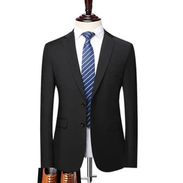 KissICON Mens Solid Color British Style Blazer Jacket S8XL