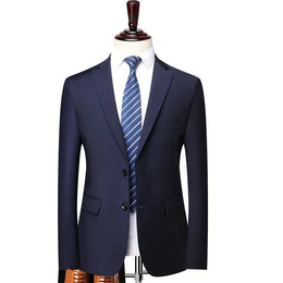 KissICON Mens Solid Color British Style Blazer Jacket S8XL