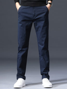 KissICON Mens Stretch Slim Fit Business Casual Pants