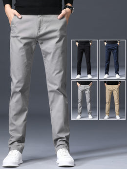 KissICON Mens Stretch Slim Fit Business Casual Pants