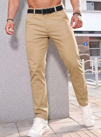 KissICON Mens Summer Drapey Breathable AntiWrinkle Business Casual Trousers