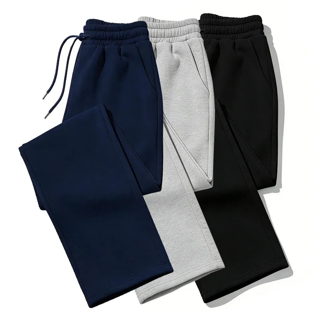 KissICON Mens Sweatpants Straight Fit Joggers for Sports and Streetwear Loose Oversized Casual Pant Drawstring Multi-pocket Men Long Pant