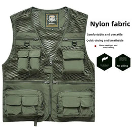 KissICON Mens Thin MultiPocket Outdoor Vest for All Seasons