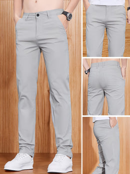 KissICON Mens Versatile Slim Straight Casual Office Suit Pants