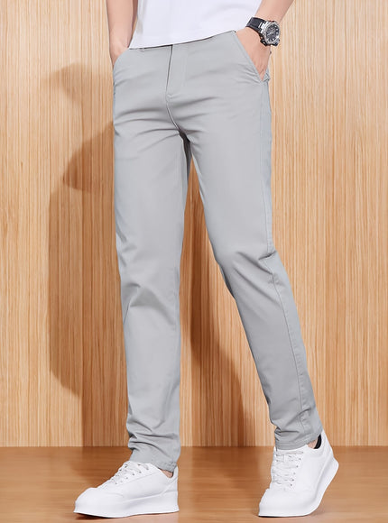 KissICON Mens Versatile Slim Straight Casual Office Suit Pants