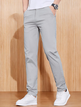 KissICON Mens Versatile Slim Straight Casual Office Suit Pants