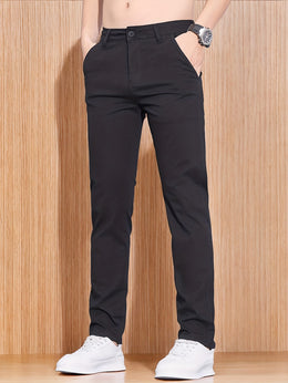 KissICON Mens Versatile Slim Straight Casual Office Suit Pants
