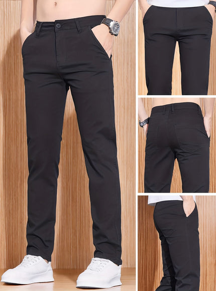 KissICON Mens Versatile Slim Straight Casual Office Suit Pants