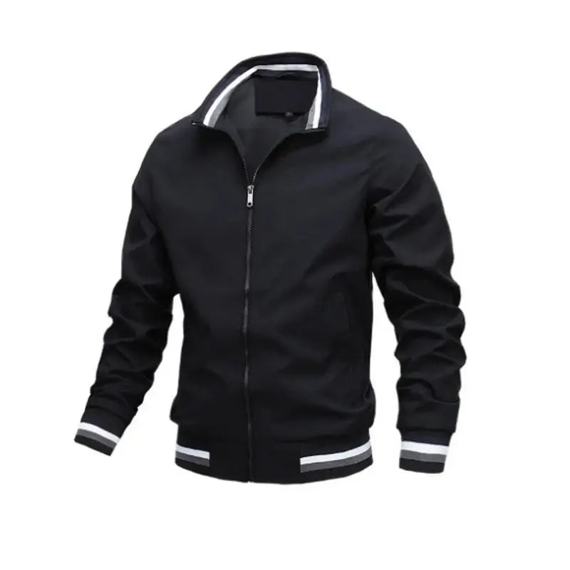 KissICON Mens White Waterproof Casual Fashion Windbreaker Bomber Jacket