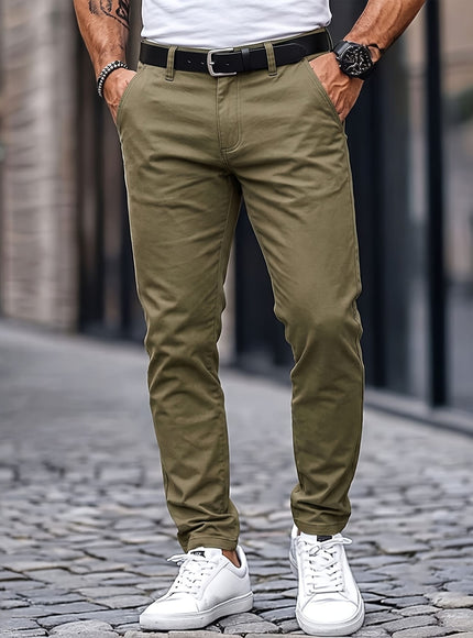 KissICON Mens WrinkleFree Loose Fit Summer Stretch Dress Pants