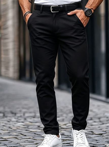 KissICON Mens WrinkleFree Loose Fit Summer Stretch Dress Pants