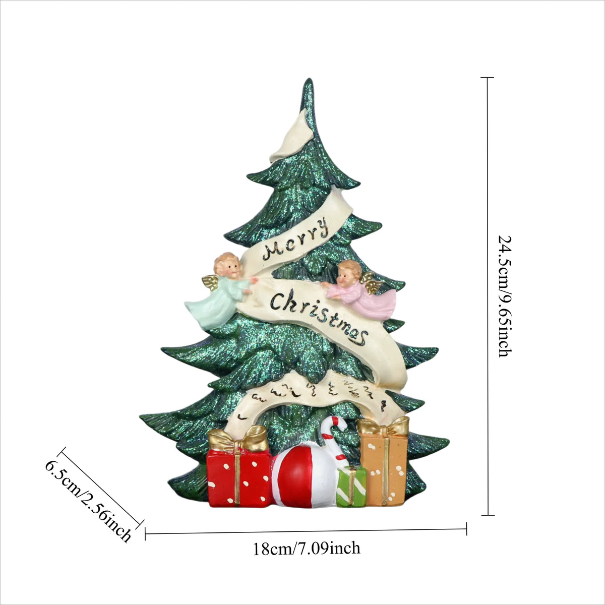KissICON Merry Christmas Creative Angel Christmas Tree Ornament Christmas Decorative Resin Crafts Home Festival Party Desktop Decor Accessories Gifts
