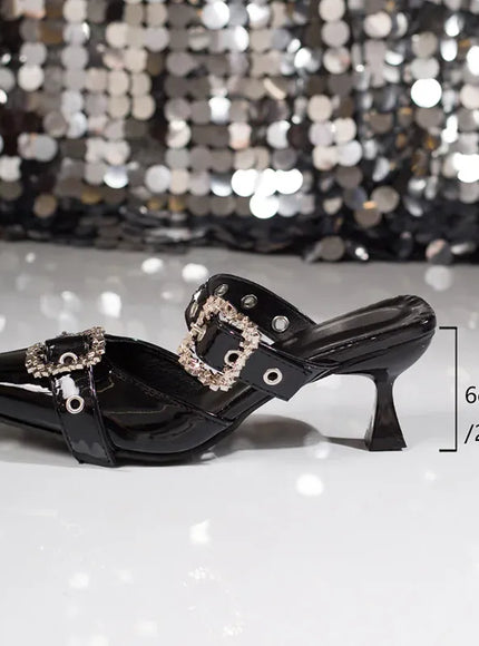 KissICON Metal Buckle Decor High Heels Sandals for Women
