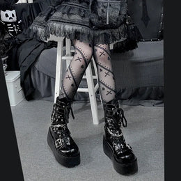 KissICON Metal Chain Patent Leather Ankle Boots Women Designer