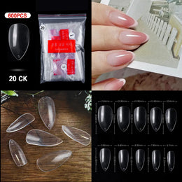 KissICON Mid Length Press On Nails Clear Natural 500pcs