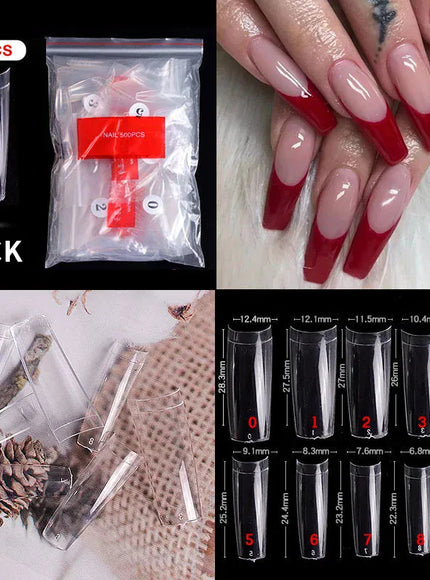 KissICON Mid Length Press On Nails Clear Natural 500pcs