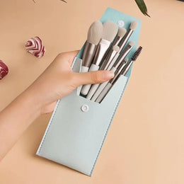 KissICON Mint Green / Message Notes KissIcon Personalized 8Pcs Makeup Brush Set - Travel