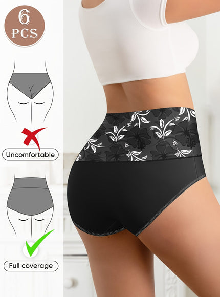 KissICON Miotan Curve Floral Tummy Control Highwaist Briefs – 6pack