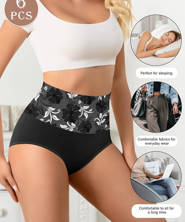 KissICON Miotan Curve Floral Tummy Control Highwaist Briefs – 6pack