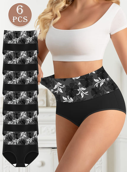 KissICON Miotan Curve Floral Tummy Control Highwaist Briefs – 6pack