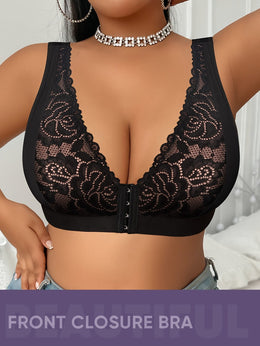 jkthpu-45 MIOTAN Elegant Front Closure Breathable Mesh Comfort Bra