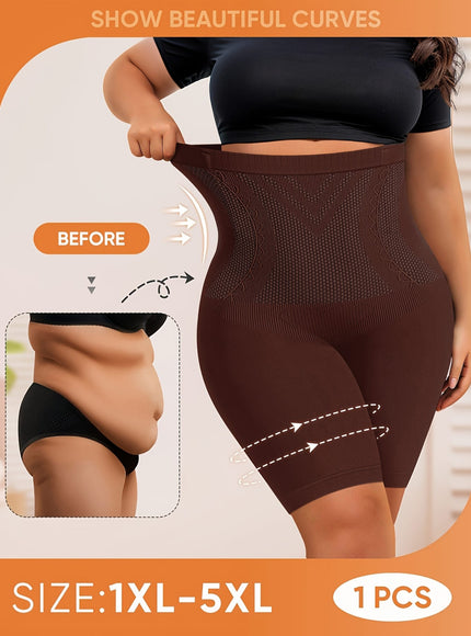 jkthpu-45 MIOTAN Plus Size HighWaist Shaping Shorts Tummy Control Butt Lift