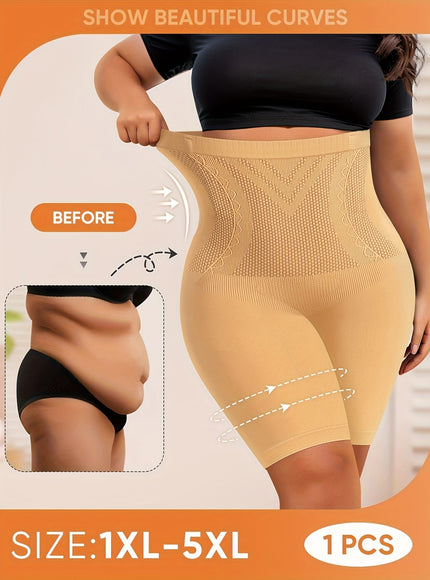 jkthpu-45 MIOTAN Plus Size HighWaist Shaping Shorts Tummy Control Butt Lift